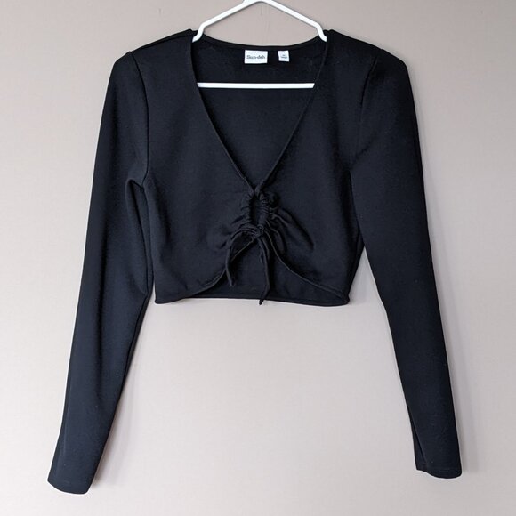 Aritzia Sun-deh Crop Top - Sunday Best Far Out V-neck Top with Cutout - Picture 2 of 11